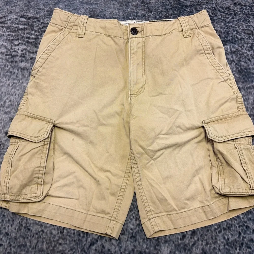 VTG Aeropostale Cargo Shorts Mens 32 Tan Baggy Utility Surf Skater Outdoor Y2K